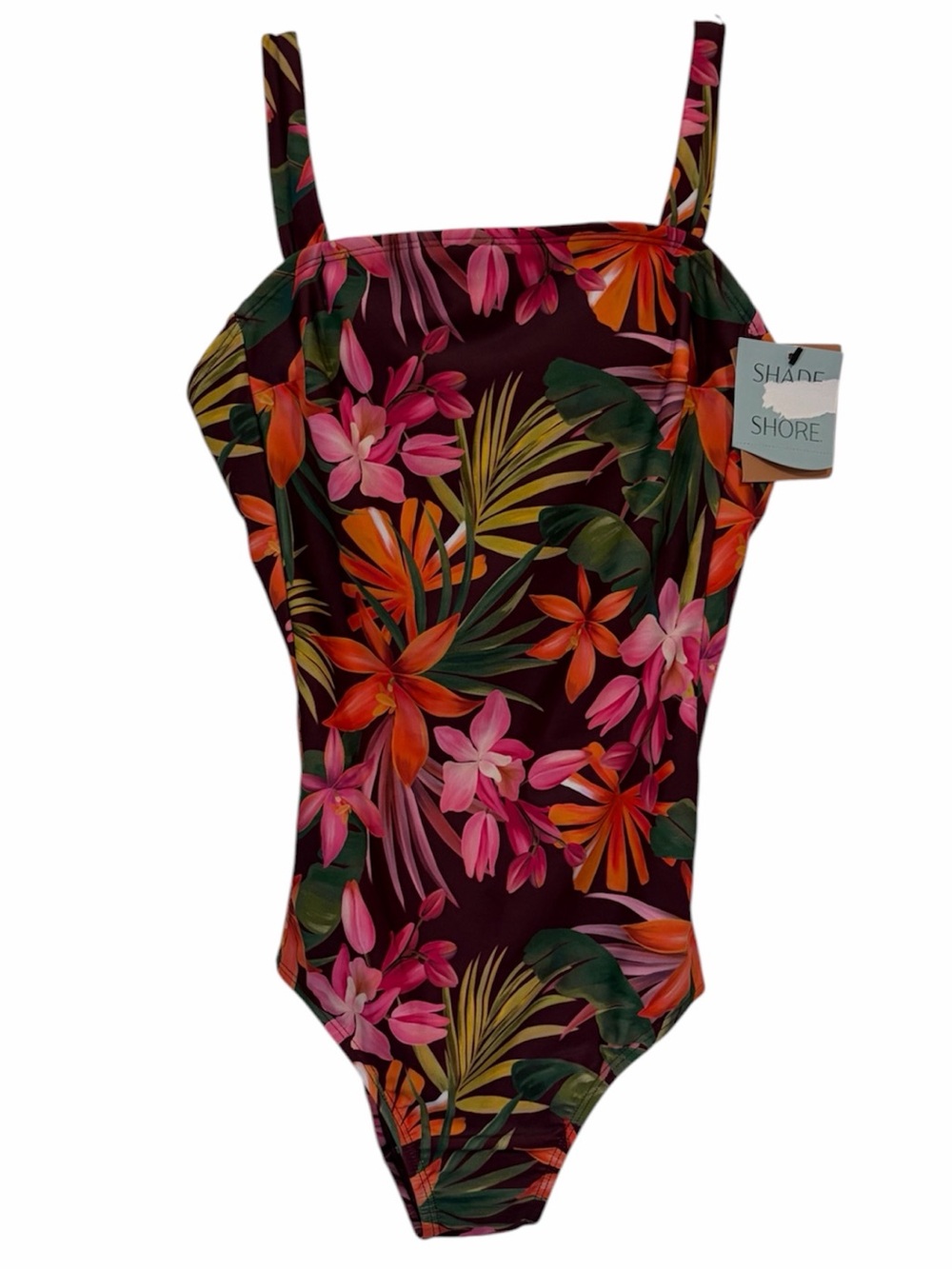 Shade & Shore Floral One Piece Swimsuit XS